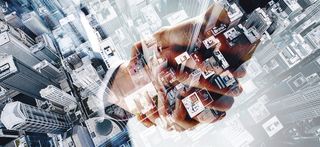 商务商务合作握手金融海报背景高清