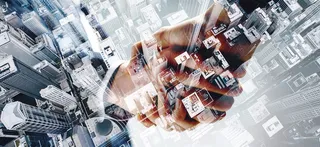 商务商务合作握手金融海报背景高清