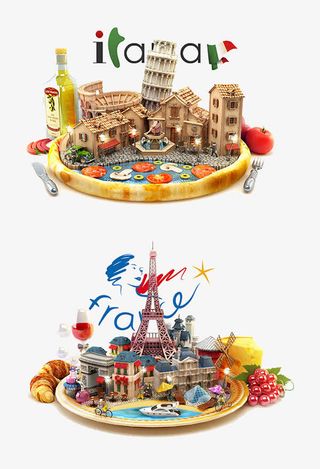 创意城市地标建筑免抠