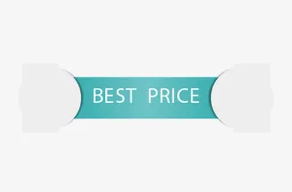 半圆蓝色折型促销条免抠