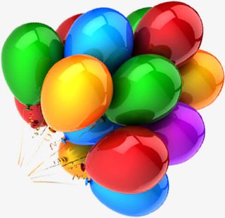 春天开业彩色气球免抠