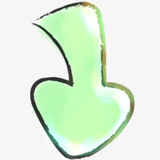 可爱绿色的下箭头符号图标免抠