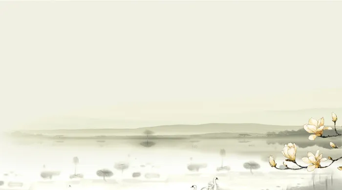 水墨风水乡名片海报背景模板高清