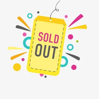 矢量黄色卖完吊牌图标免抠