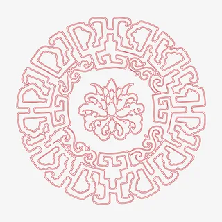 中国风花纹免抠