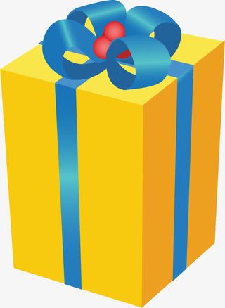 卡通红色礼盒素材图免抠