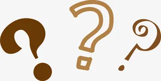 咖啡色简约问好免抠