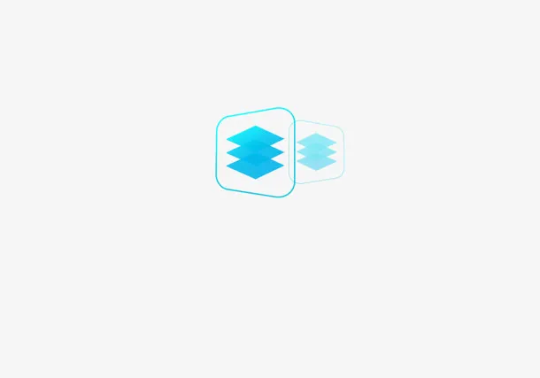 现代科技蓝色图标装饰免抠