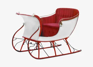 圣诞雪橇车免抠