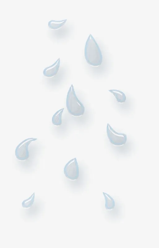手绘小水滴素材免抠