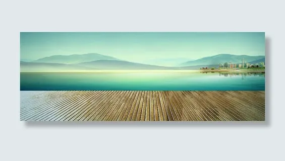 海边唯美木板背景banner
