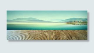 海边唯美木板背景banner