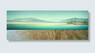 海边唯美木板背景banner