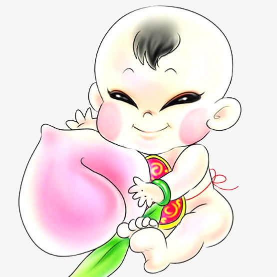 仙童送寿桃免抠