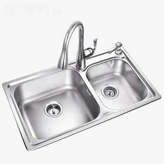不锈钢水槽套装加厚厨房洗菜盆免抠