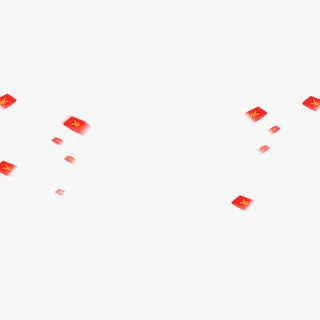 创意合成效果红色的红包免抠