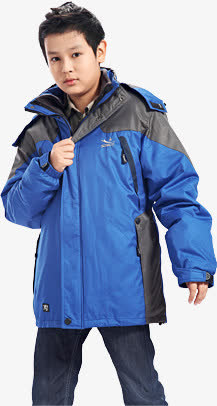 蓝色小孩子童装那是羽毛衣免抠