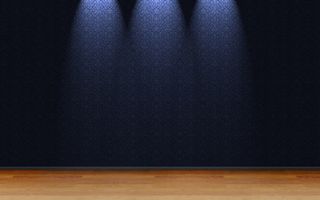 蓝色聚光灯大舞台免抠