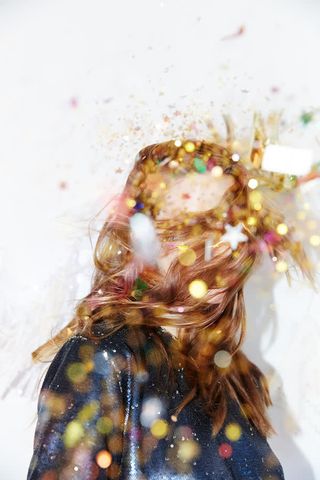 彩色花环亮片发饰免抠