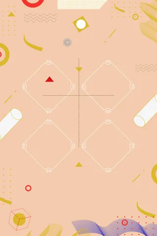 时尚简约几何图形海报高清