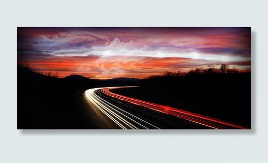 彩色黄昏高速公路背景高清