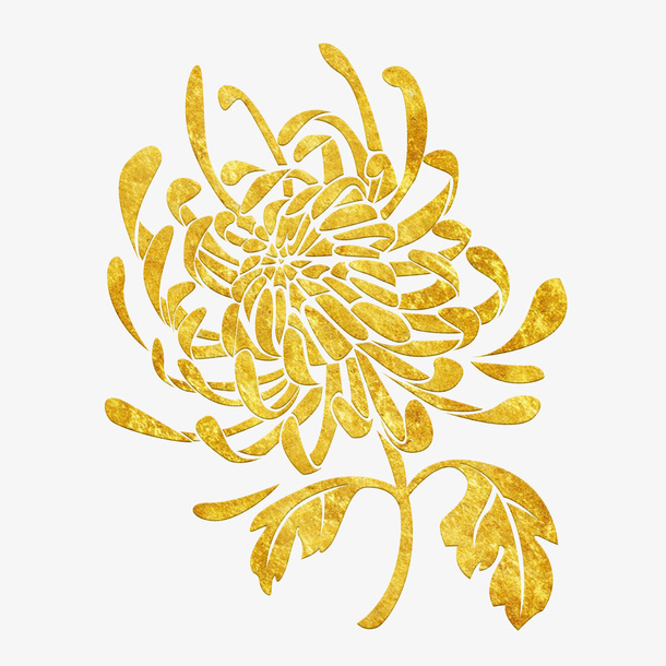 国潮描金牡丹免抠