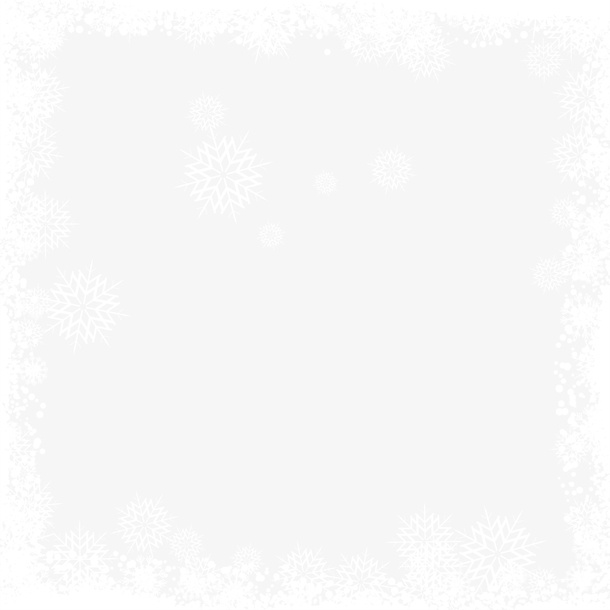 白色雪花框架免抠
