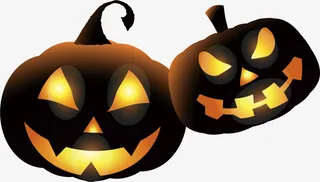 万圣节免扣南瓜灯元素免抠