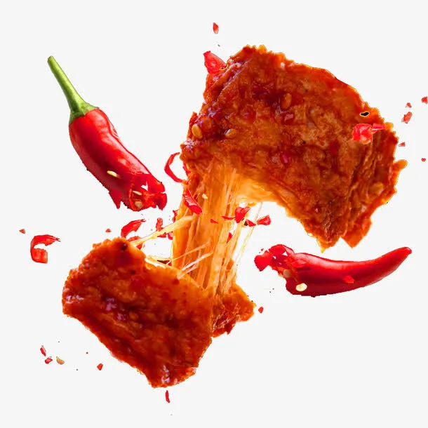 手撕香辣鸡肉免抠png图片免抠