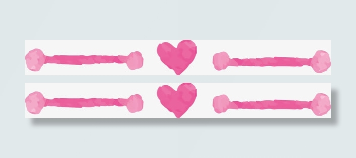 爱心箭头分割线免抠