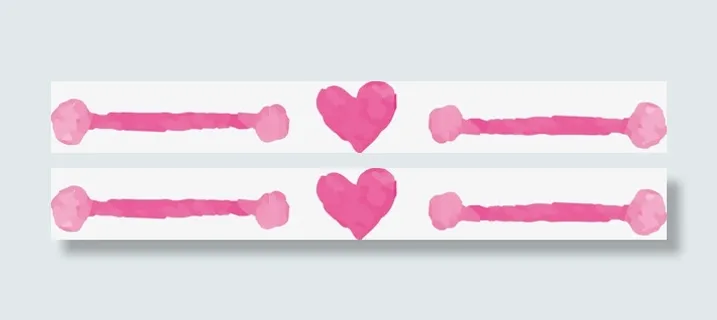 爱心箭头分割线免抠