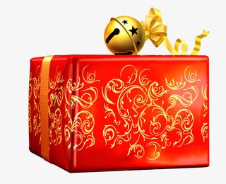 年货唯美创意精美礼包免抠