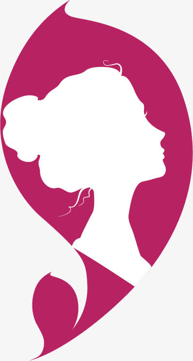 女性剪影logo免抠