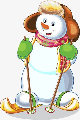 卡通雪人免抠