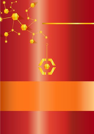 金色几何线条圆点现代感杂志封面背景高清