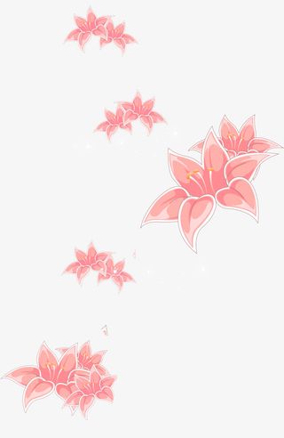 粉色花底纹免抠