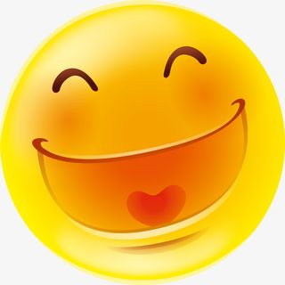 黄色大笑圆球免抠