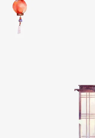 古风红色灯笼挂饰免抠