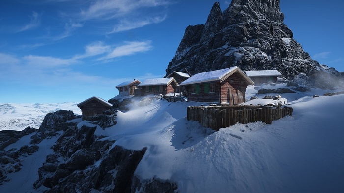 雪地 高山 摄影 蓝天高清