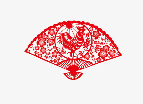鸡年剪纸免抠素材免抠
