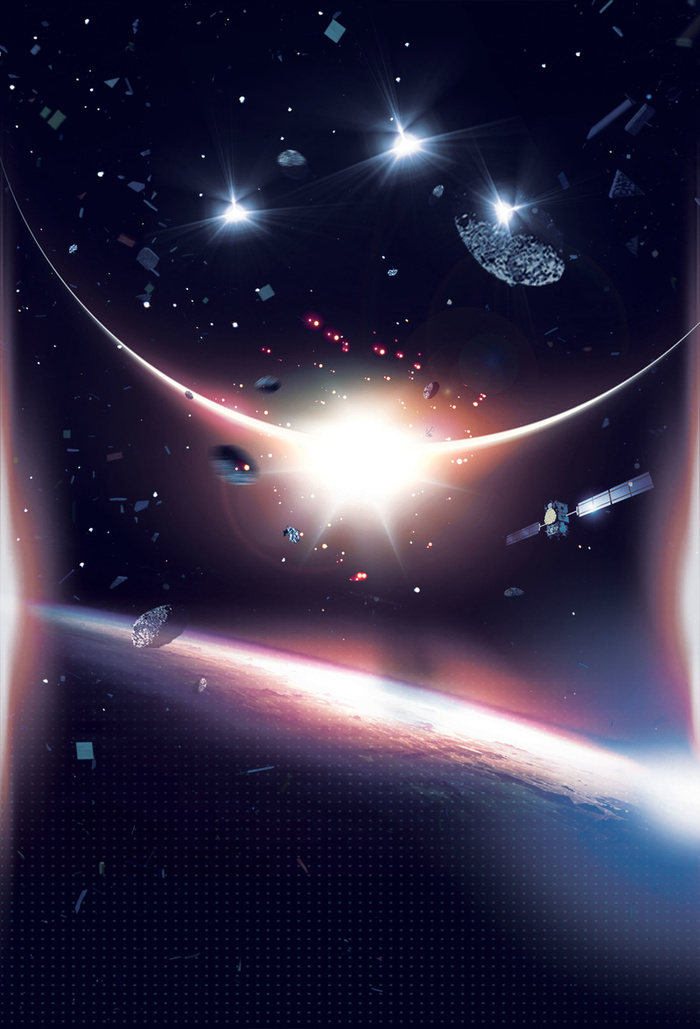 梦幻星球太空科幻创意海报背景素材高清