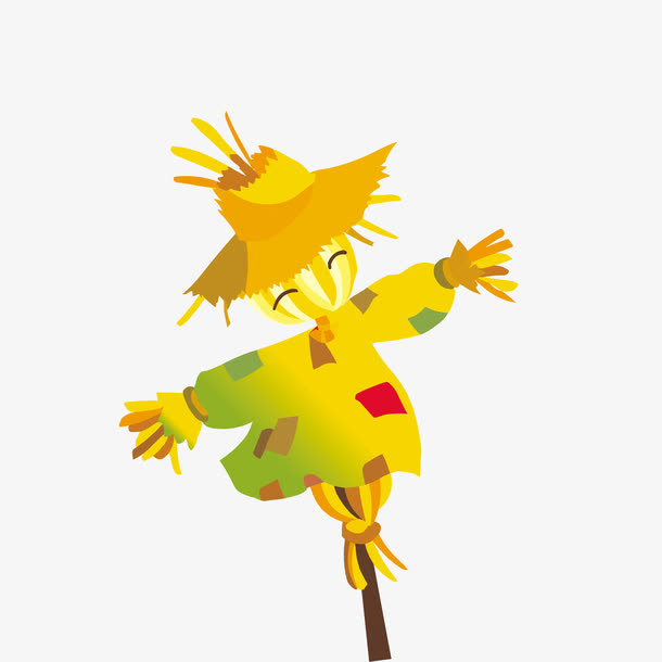 快乐稻草人免抠