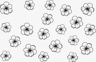 矢量线条花素材铺底1免抠