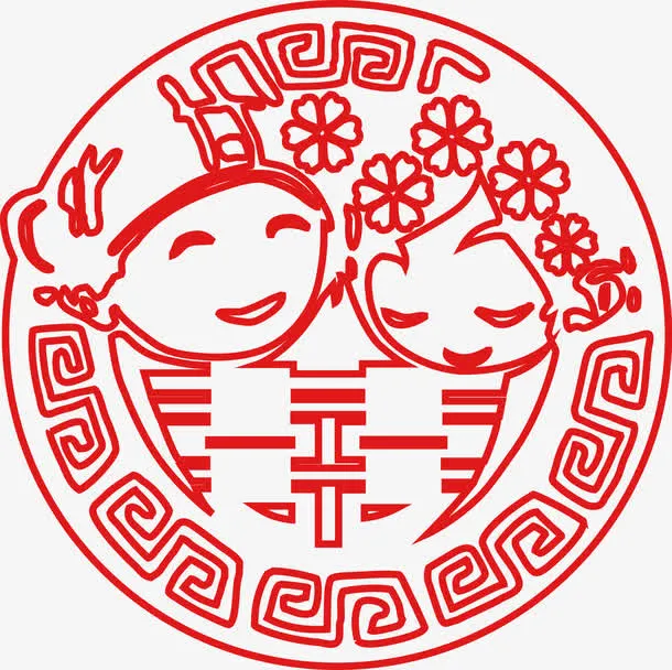 结婚贴纸免抠