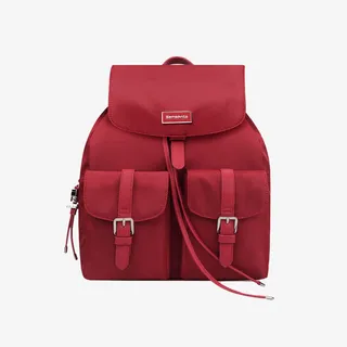 酒红色双肩包免抠