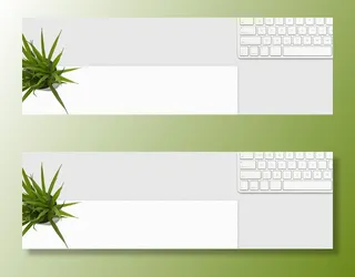 淘宝白色清新商务banner高清