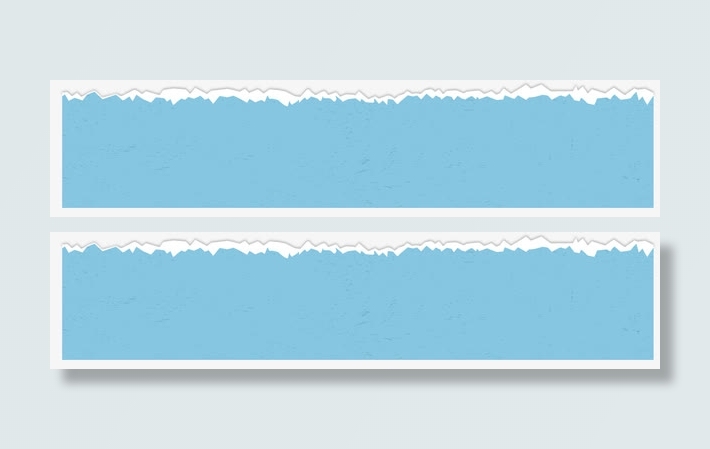 天蓝色的撕页便条矢量免抠