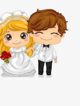 可爱卡通恋人免抠
