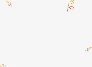 橙色礼花礼袋免抠