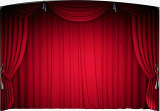 幕布红幕开幕闭幕免抠